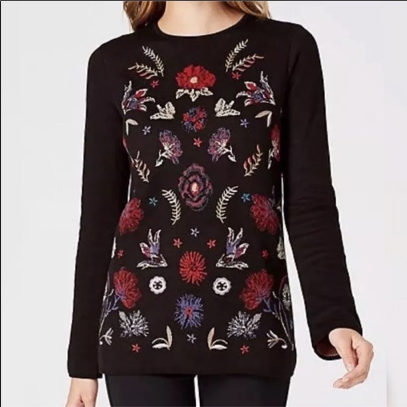 J. Jill Tops - NWT J. Jill Embroidered Floral Top Size S